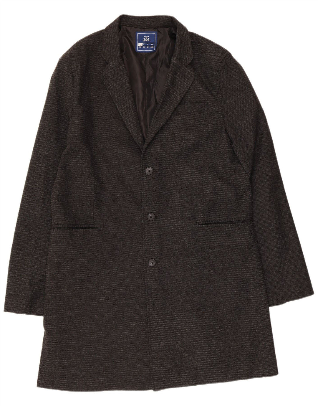 Vintage Mens Overcoat UK 40 Large Grey Cotton
