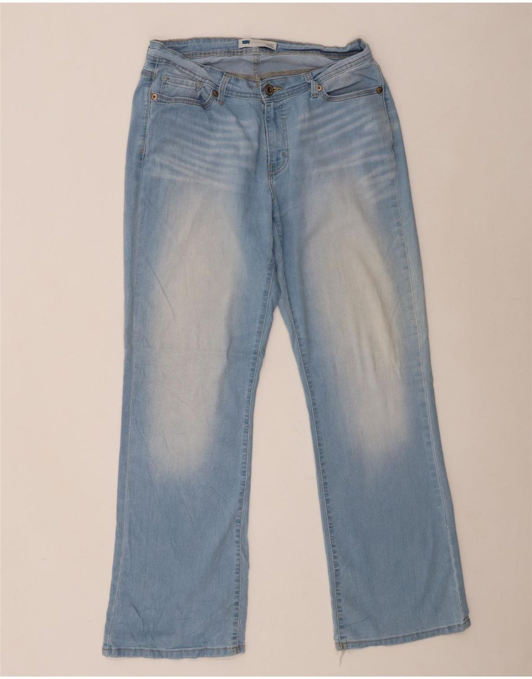 Levi's Womens 529 Curvy Bootcut Jeans W32 L32 Blue Cotton
