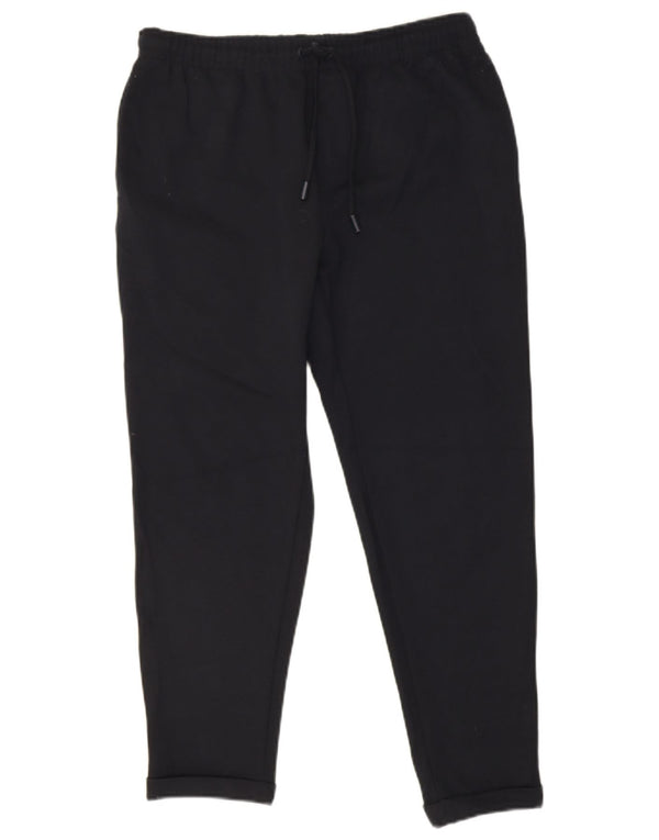 Zara Mens Crop Tracksuit Trousers Medium  Navy Blue Polyester