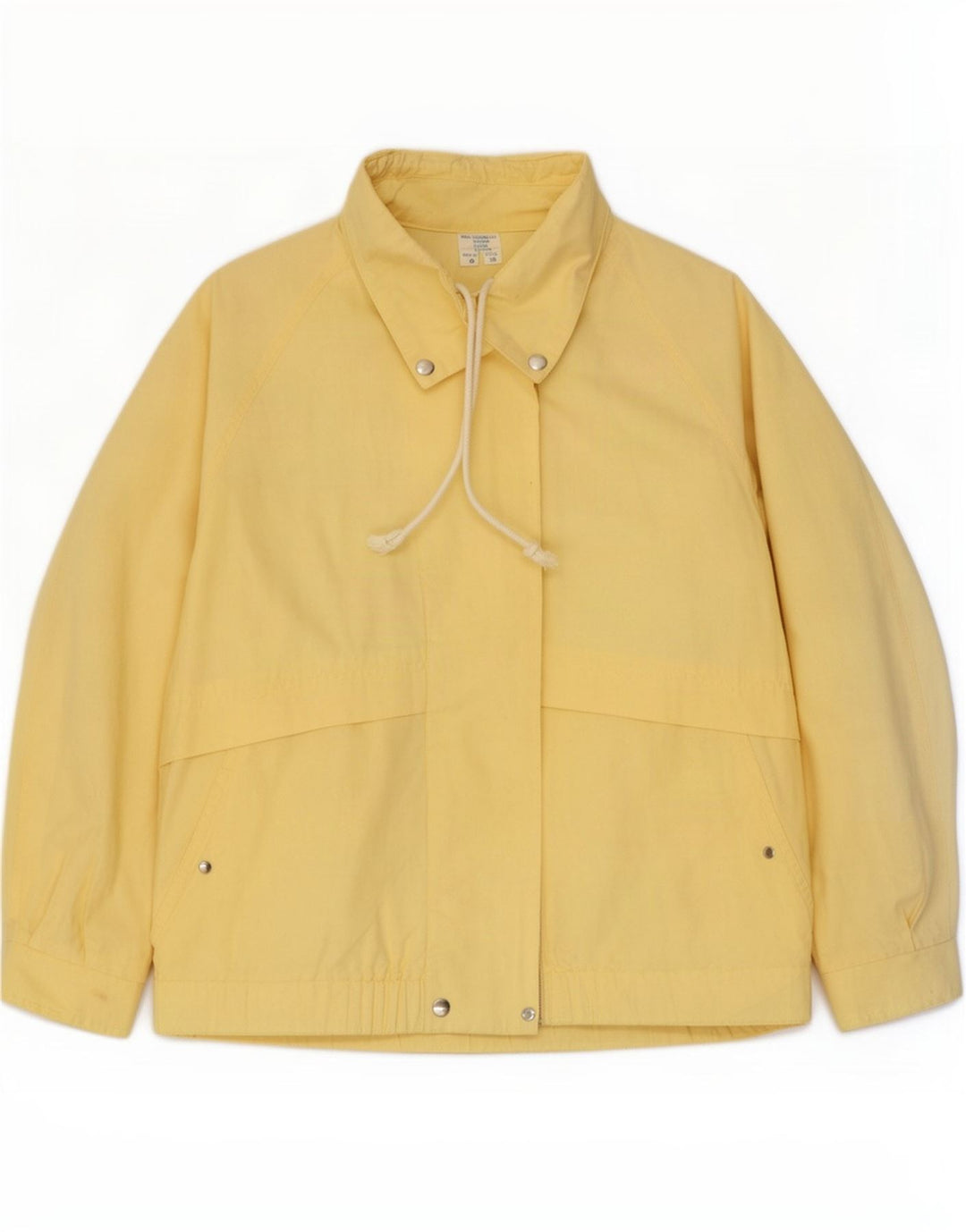 Vintage Womens Loose Fit Bomber Jacket EU 38 Medium Yellow Cotton