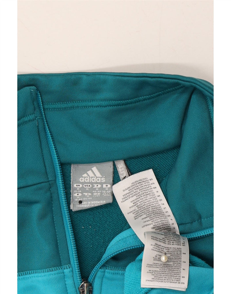ADIDAS Womens Climalite Tracksuit Top Jacket UK 12/14 Medium Blue Vintage Adidas and Second-Hand Adidas from Messina Hembry 