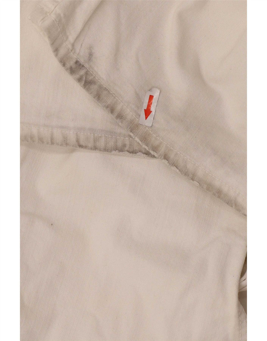 Tommy Hilfiger Mens Straight Jeans W36 L30 White Cotton