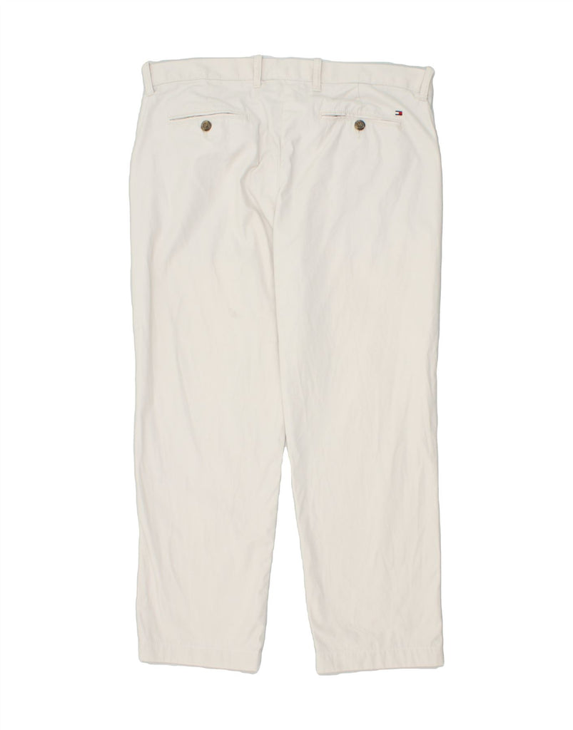 TOMMY HILFIGER Mens Straight Casual Trousers W36 L28 White | Vintage Tommy Hilfiger | Thrift | Second-Hand Tommy Hilfiger | Used Clothing | Messina Hembry 
