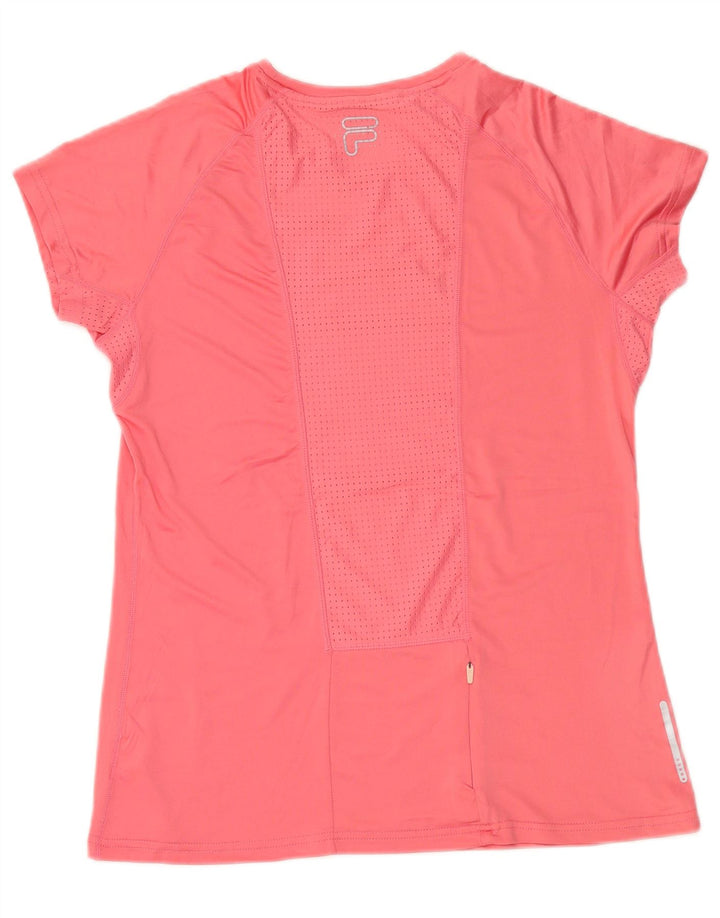FILA Womens Graphic T-Shirt Top UK 16 Large Pink