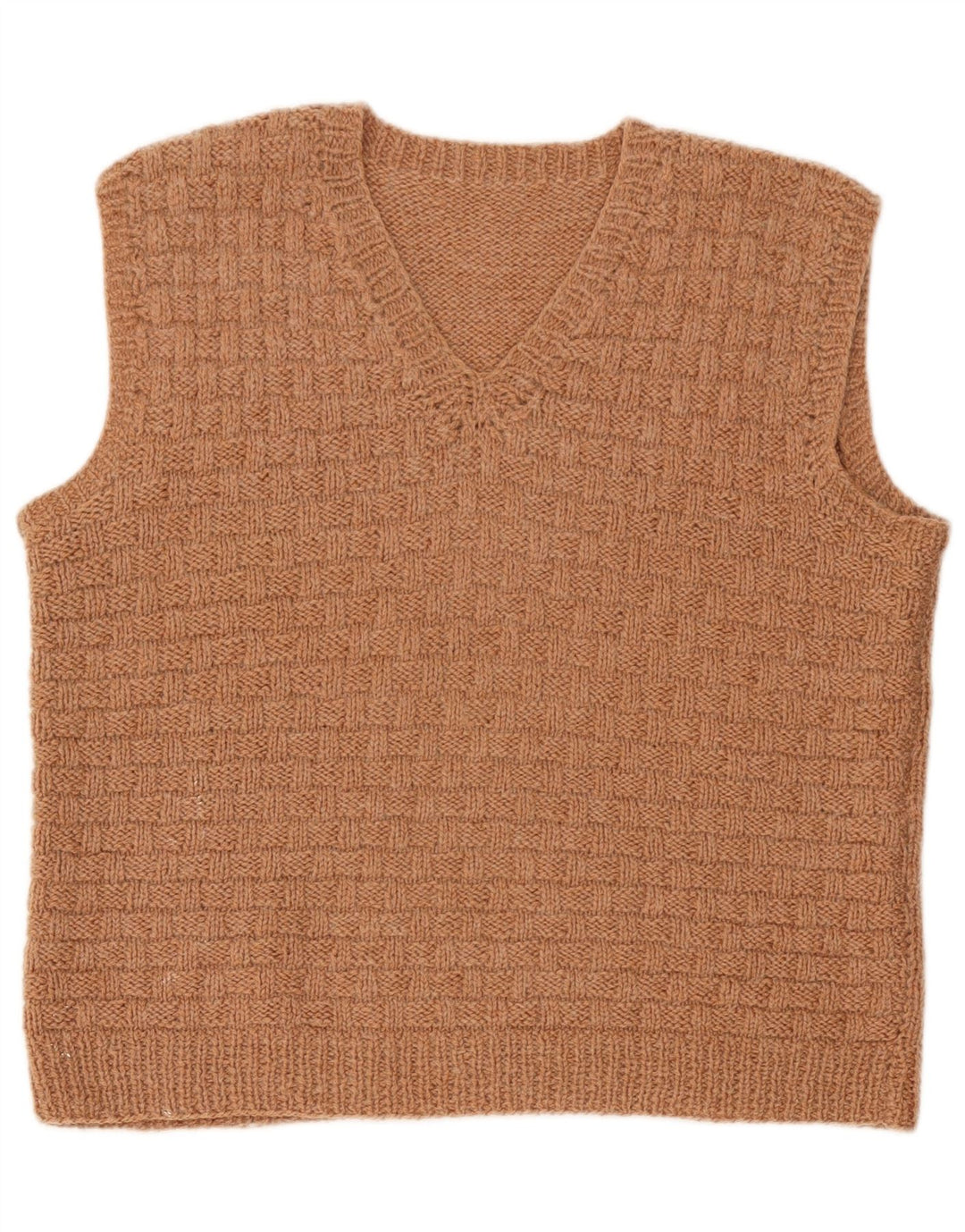 Vintage Mens Vest Tank Top Medium Brown