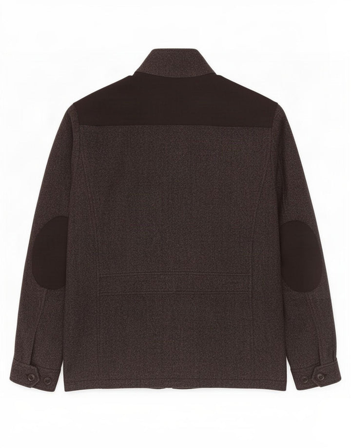 Tommy Hilfiger Mens Windbreaker Coat UK 40 Large Grey Herringbone Wool