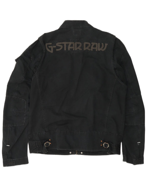 G-Star Mens Graphic Utility Jacket UK 42 XL Navy Blue Cotton