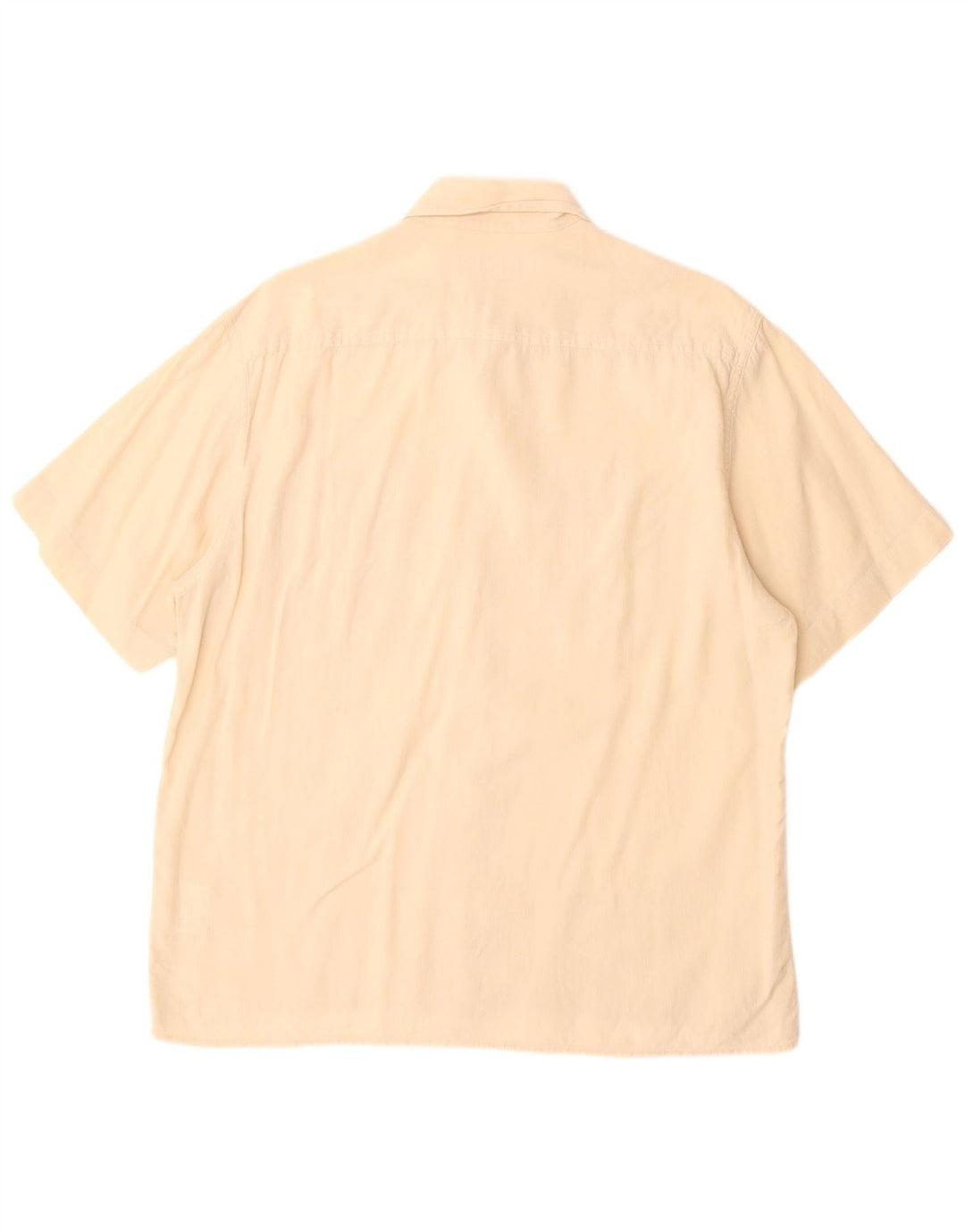 Wrangler Mens Short Sleeve Shirt Medium Beige Linen