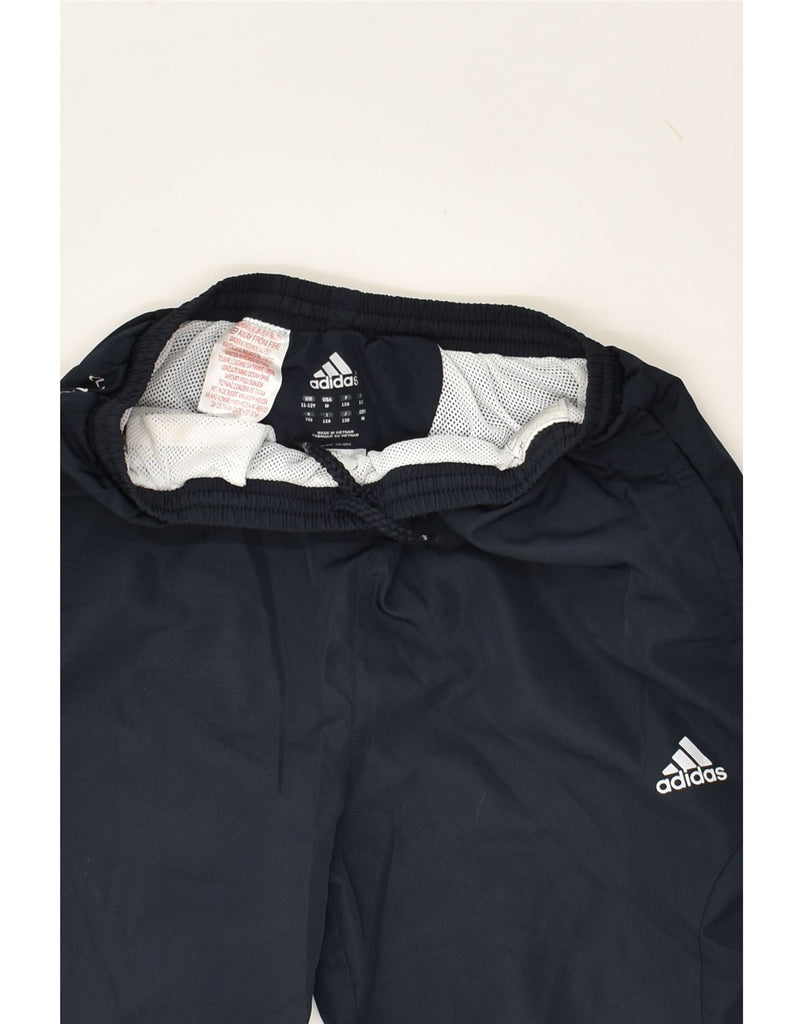 ADIDAS Boys Climacool Tracksuit Trousers 11-12 Years Navy Blue Polyester | Vintage Adidas | Thrift | Second-Hand Adidas | Used Clothing | Messina Hembry 