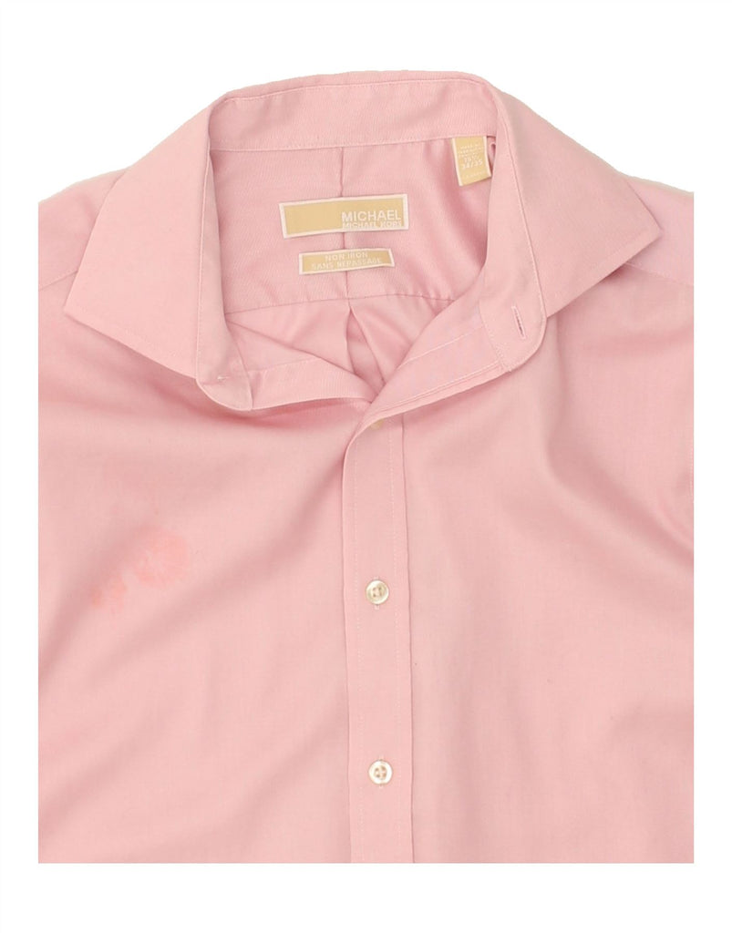 MICHAEL KORS Mens Shirt Size 15 1/2 Medium Pink Cotton | Vintage Michael Kors | Thrift | Second-Hand Michael Kors | Used Clothing | Messina Hembry 