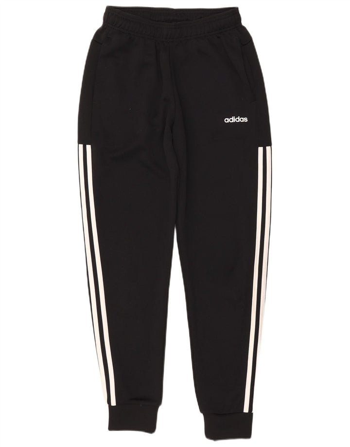 Adidas Boys Tracksuit Trousers Joggers 13-14 Years Black Polyester