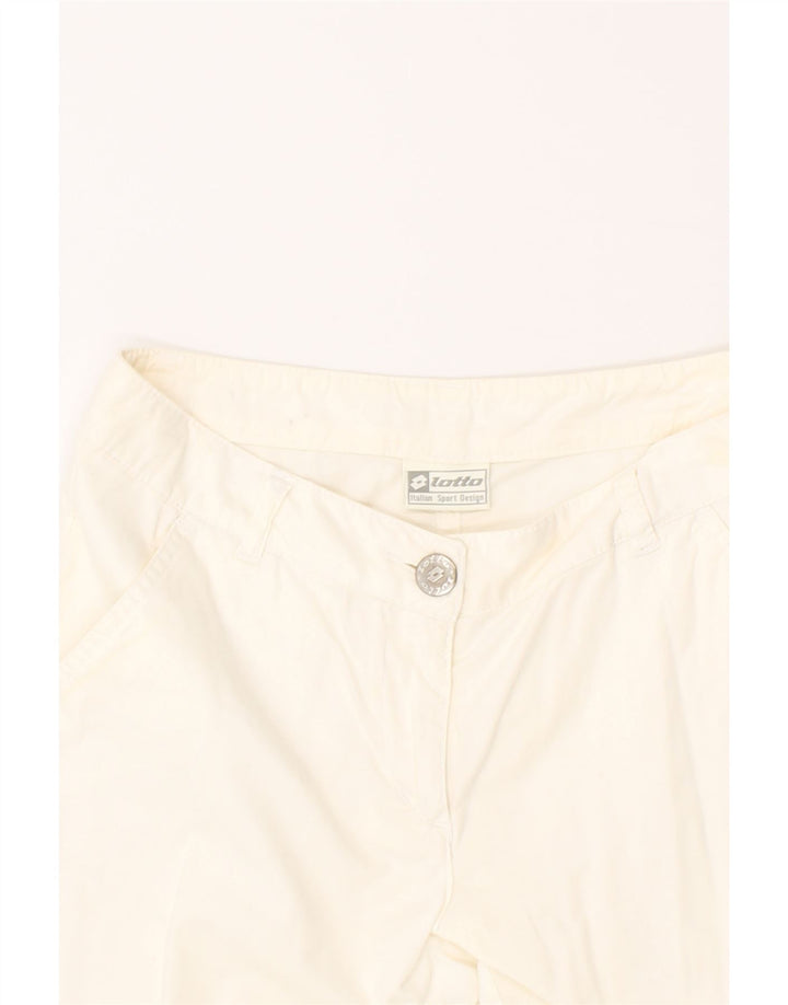 LOTTO Womens Bermuda Chino Shorts W28 Medium Off White Cotton Vintage Lotto and Second-Hand Lotto from Messina Hembry 
