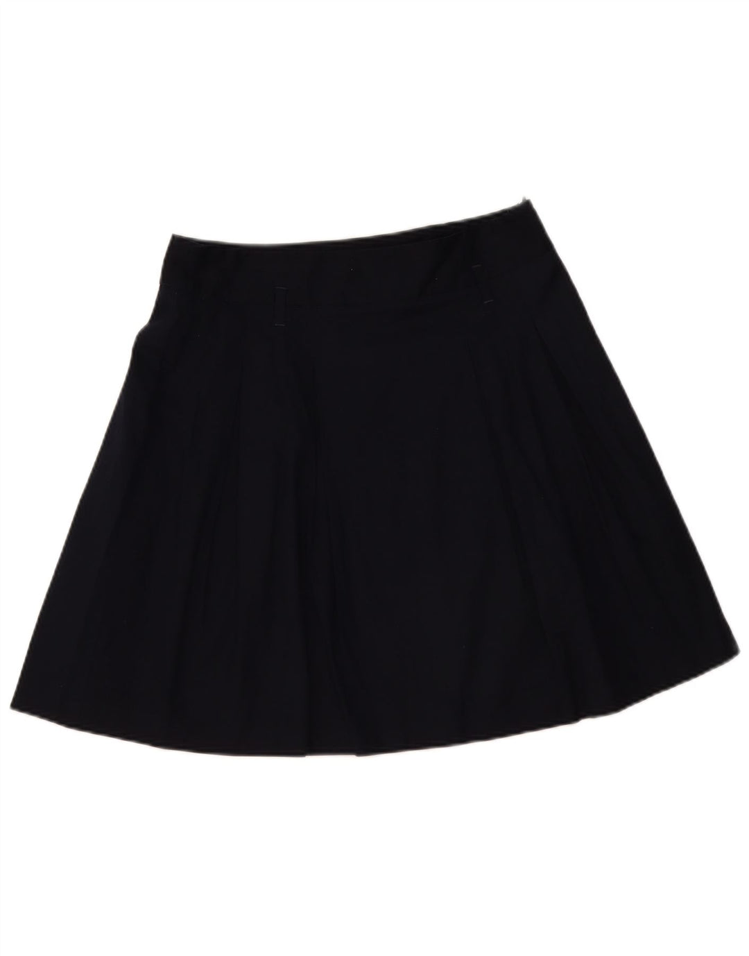 Zara Womens A-Line Skirt Large W32  Navy Blue Cotton