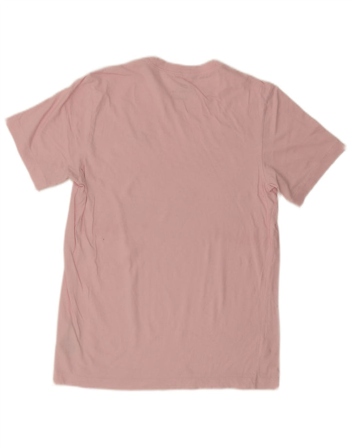 Nike Womens T-Shirt Top UK 10 Small Pink Cotton