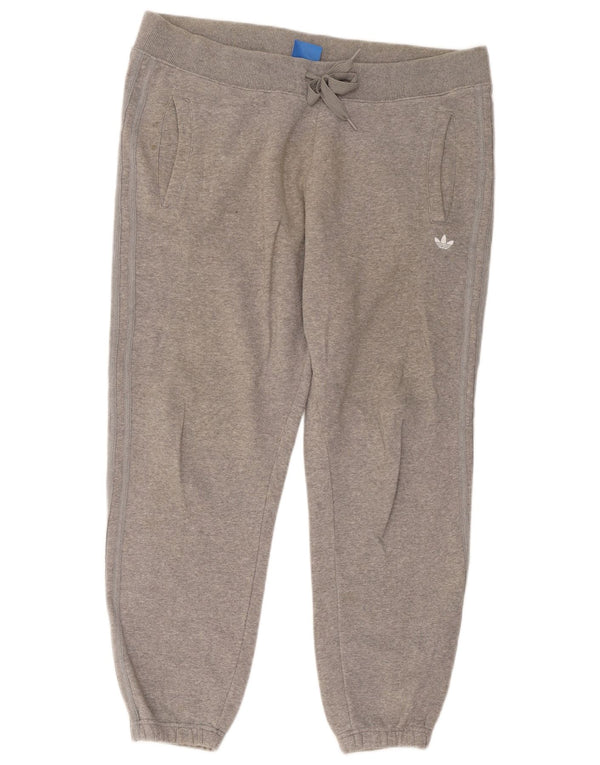 Adidas Mens Tracksuit Trousers Joggers XL  Grey Flecked Cotton