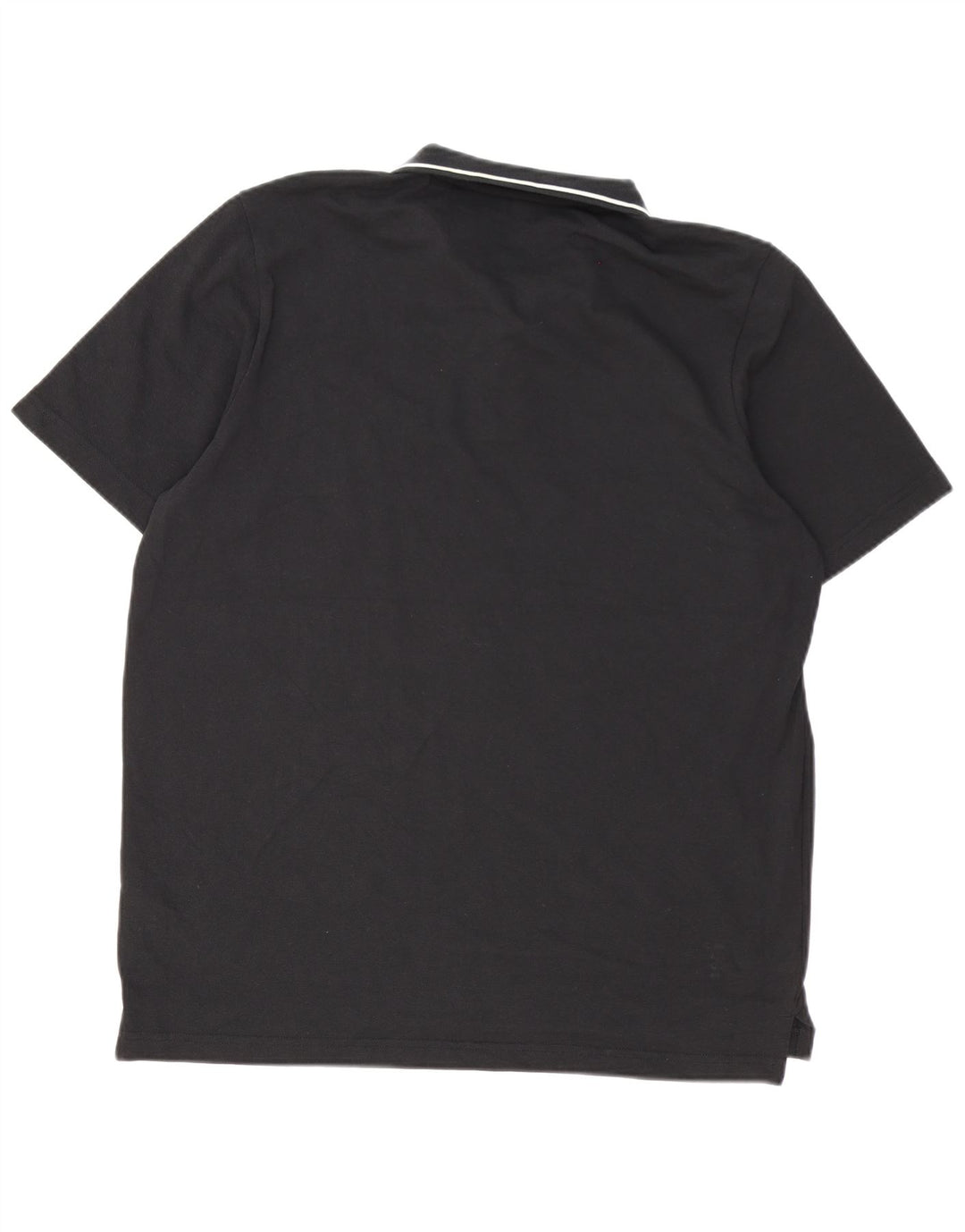 Adidas Mens Polo Shirt Large Black Cotton