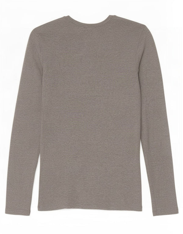 Polo Ralph Lauren Womens Top Long Sleeve UK 4 XS Grey Cotton