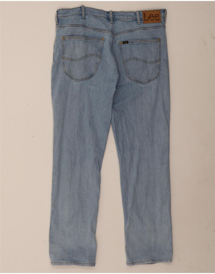 Lee Mens Brooklyn Straight Jeans W36 L30 Blue Cotton