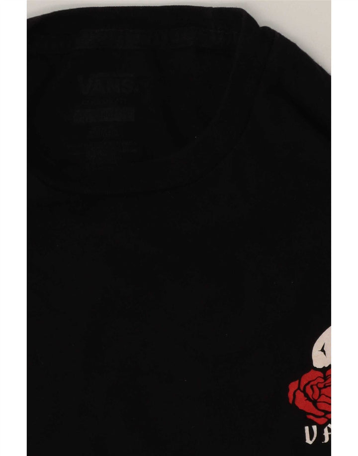 Vans Mens Graphic T-Shirt Top Large Black Cotton