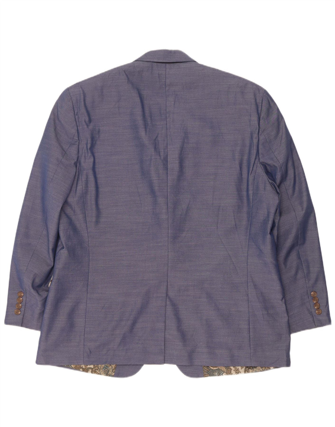Chaps Mens 2 Button Blazer Jacket UK 46 3XL Blue Flecked Polyester