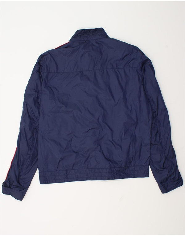 Americanino Mens Bomber Jacket UK 42 XL Navy Blue Colourblock Polyamide