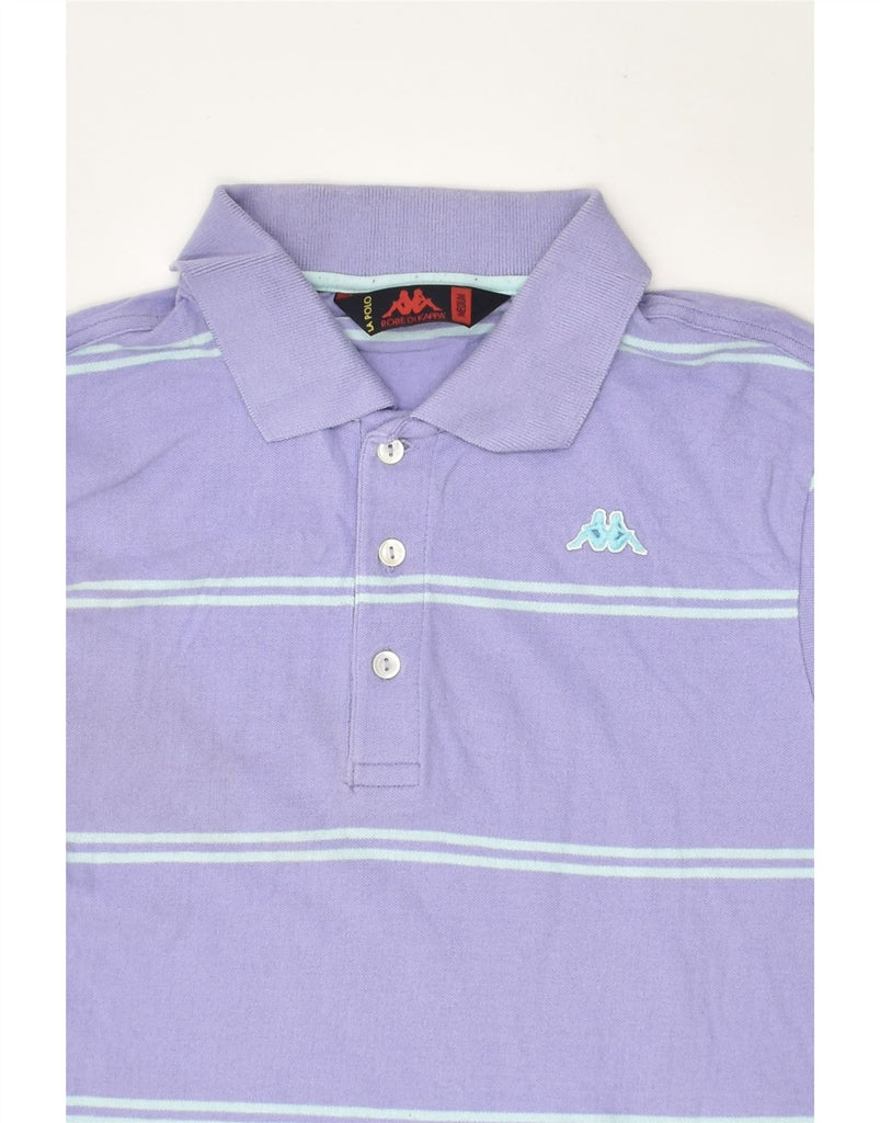 KAPPA Mens Polo Shirt Medium Purple Striped Cotton | Vintage Kappa | Thrift | Second-Hand Kappa | Used Clothing | Messina Hembry 