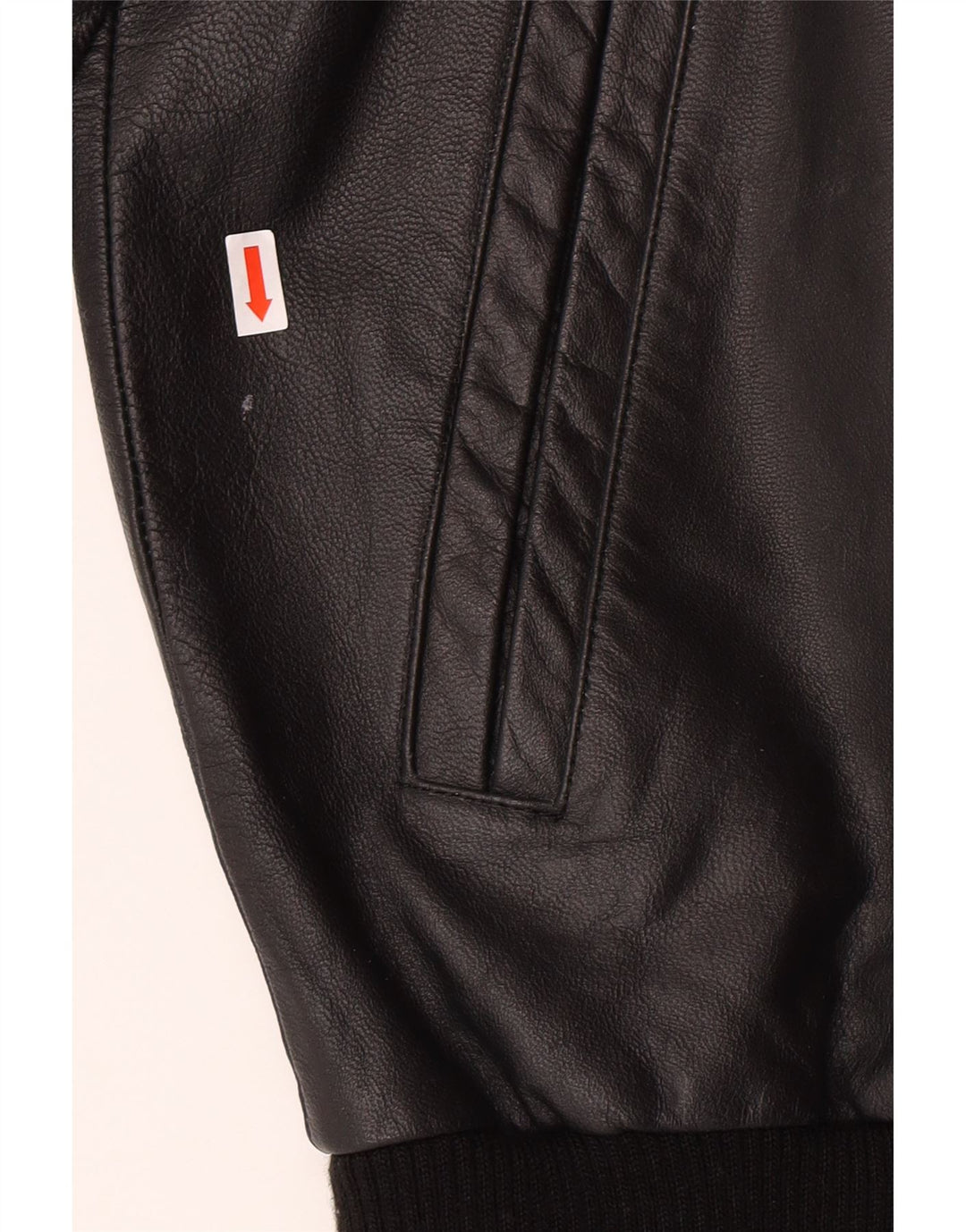 VINTAGE Mens Leather Jacket UK 36 Small Black Leather