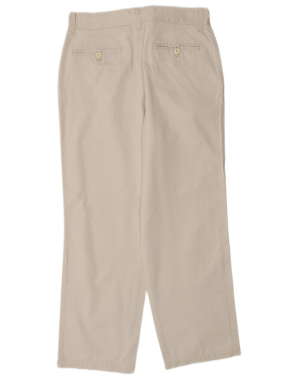 Benetton Mens Straight Chino Trousers IT 48 Medium W30 L27 Off White Cotton