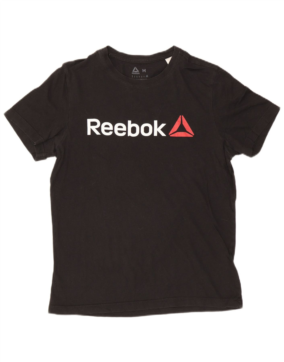 Reebok Mens Graphic T-Shirt Top Medium Black Cotton