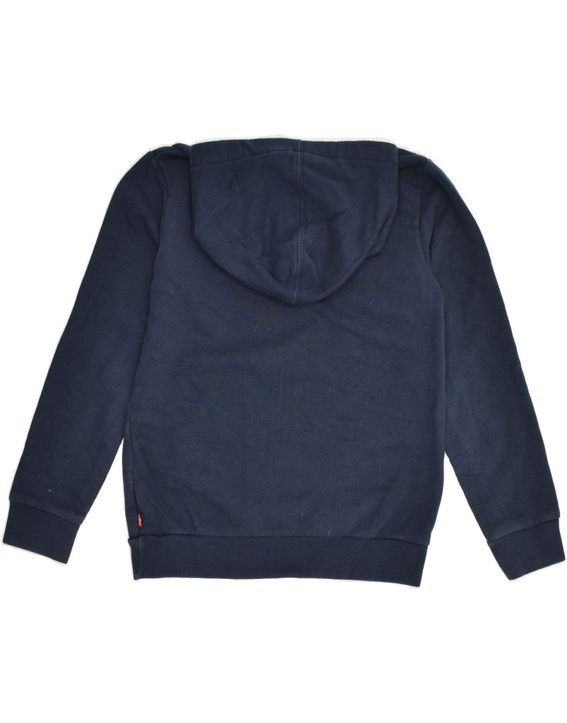 LEVI'S Girls Graphic Hoodie Jumper 9-10 Years Large Navy Blue Cotton | Vintage Levi's | Thrift | Second-Hand Levi's | Used Clothing | Messina Hembry 