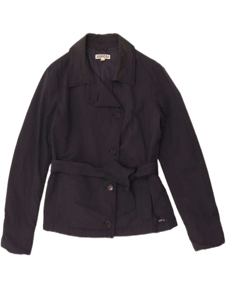 Aspesi Womens Bomber Jacket UK 18 XL Navy Blue Polyamide
