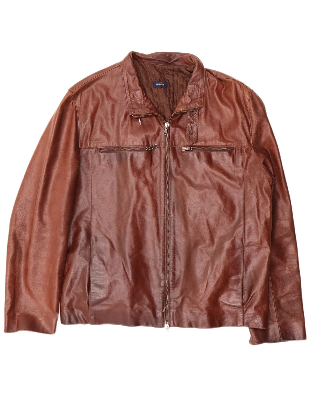 Mens Leather Jacket UK 40 Large