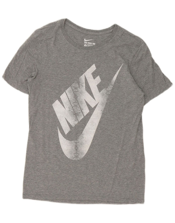 Nike Mens Athletic Cut Graphic T-Shirt Top Small Grey Flecked