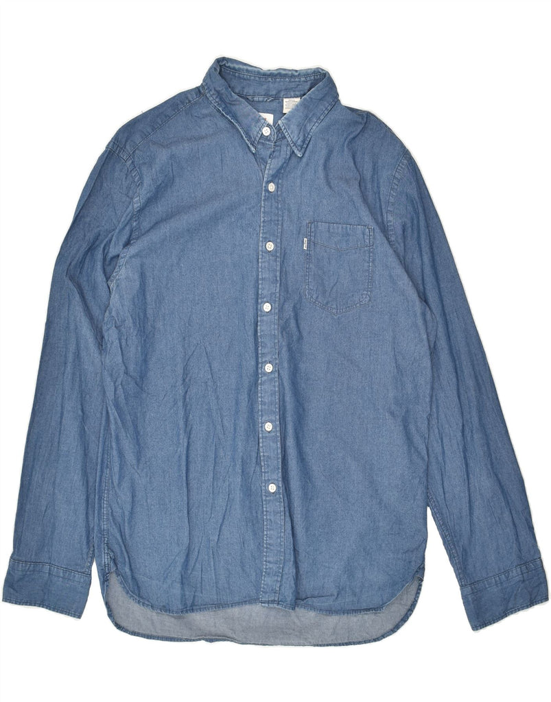 LEVI'S Mens Slim Denim Shirt Large Blue Cotton | Vintage Levi's | Thrift | Second-Hand Levi's | Used Clothing | Messina Hembry 