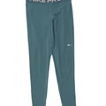 Nike Womens Dri Fit Graphic Leggings UK 12 Medium Turquoise Polyester