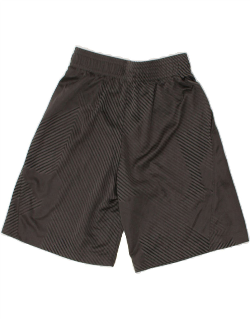 UNDER ARMOUR Boys Heat Gear Sport Shorts 7-8 Years Small Grey Striped | Vintage Under Armour | Thrift | Second-Hand Under Armour | Used Clothing | Messina Hembry 