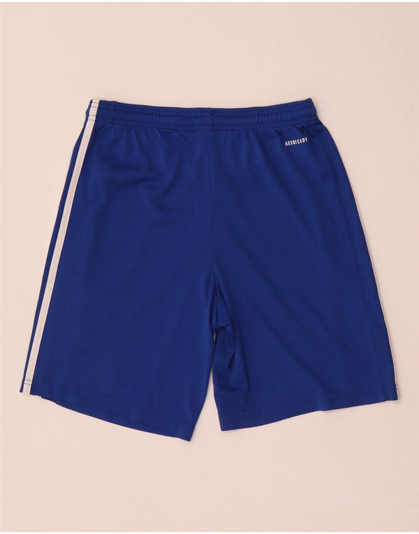 Adidas Boys Aeroready Sport Shorts 13-14 Years Blue Polyester
