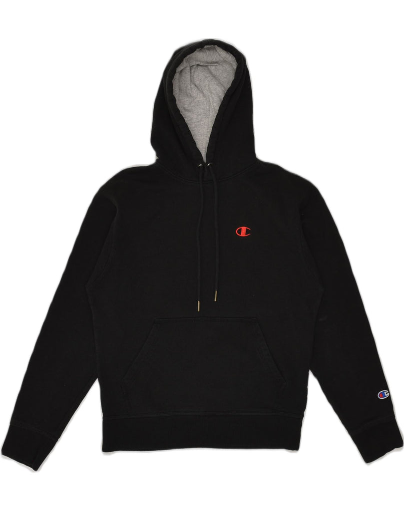 CHAMPION Mens Authentic Hoodie Jumper Small Black Cotton | Vintage Champion | Thrift | Second-Hand Champion | Used Clothing | Messina Hembry 