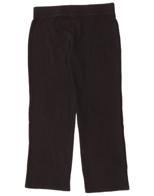 Marks & Spencer Womens Tracksuit Trousers UK 12 Medium Black Cotton