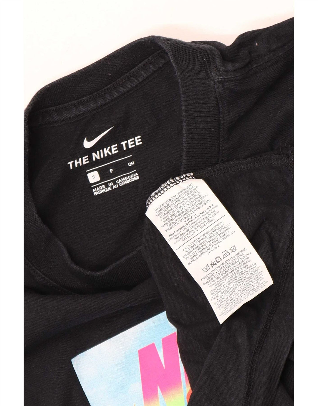 Nike Mens Graphic T-Shirt Top Small Black Cotton