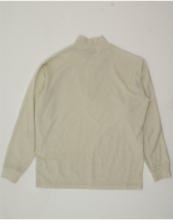 FILA Mens Zip Neck Fleece Jumper IT 52 Large White Polyester Vintage Fila and Second-Hand Fila from Messina Hembry 