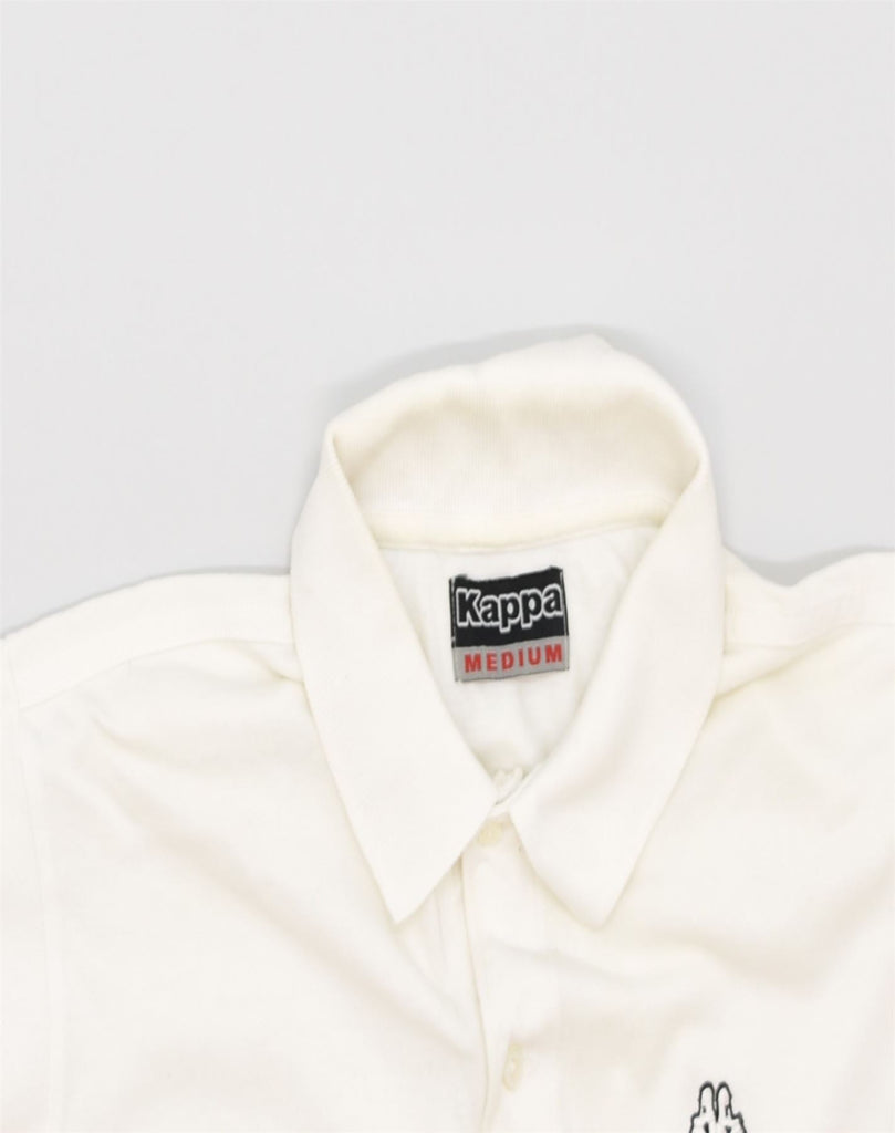 KAPPA Mens Polo Shirt Medium White Cotton | Vintage | Thrift | Second-Hand | Used Clothing | Messina Hembry 