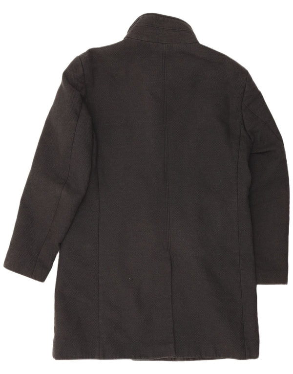Zara Mens Overcoat UK 42 XL Grey Polyester
