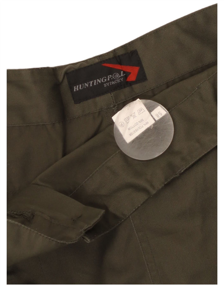 Vintage Mens Straight Cargo Trousers IT 58 4XL W40 L31 Khaki Polyester