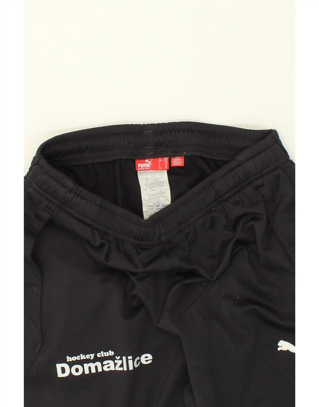 PUMA Boys Graphic Tracksuit Trousers 15-16 Years Black Polyester Vintage Puma and Second-Hand Puma from Messina Hembry 