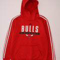 ADIDAS Boys Graphic Hoodie Jumper 14-15 Years Large Red Polyester Vintage Adidas and Second-Hand Adidas from Messina Hembry 