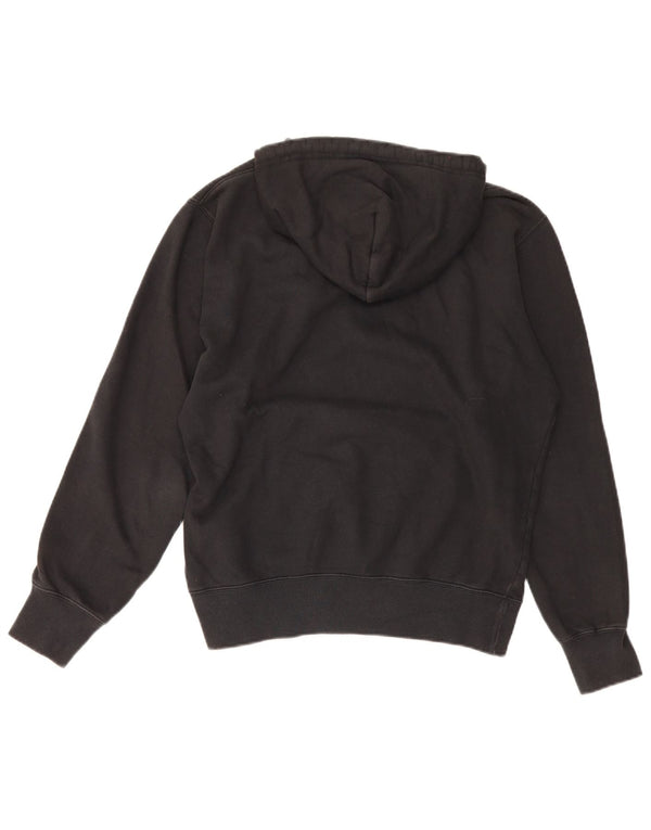 Champion Mens Graphic Hoodie Jumper Large Black Cotton