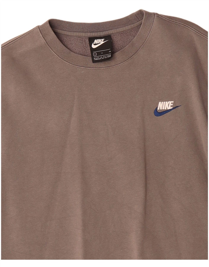 Nike Mens Sweatshirt Jumper Small Grey Cotton