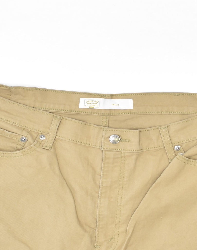 LEVI'S Mens Signature Slim Casual Trousers W40 L30 Beige Cotton | Vintage Levi's | Thrift | Second-Hand Levi's | Used Clothing | Messina Hembry 