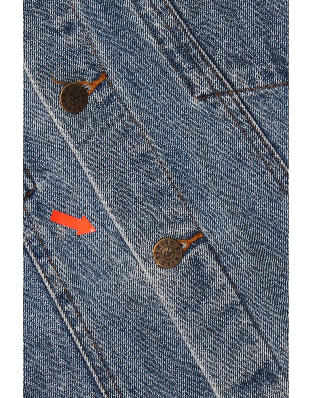 Rewino Mens Denim Jacket UK 40 Large Blue Cotton